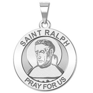 Saint Ralph Round Religious Medal  EXCLUSIVE 