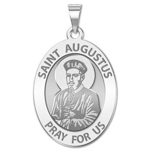 Saint Augustus Oval Religious Medal  EXCLUSIVE 