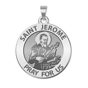 Saint Jerome Round Religious Medal