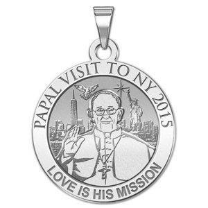 Pope Francis Papal NY Visit 2015    Love Is His Mission  Embossed Medal