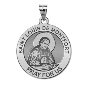 Saint Louis De Montfort Round Religious Medal  EXCLUSIVE 
