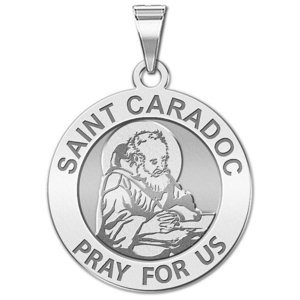 Saint Caradoc Round Religious Medal    EXCLUSIVE 