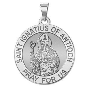 Saint Ignatius of Antioch Round Religious Medal   EXCLUSIVE 