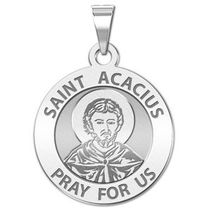 Saint Acacius Round Religious Medal    EXCLUSIVE 