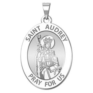 Saint Audrey Oval Religious Medal  EXCLUSIVE 