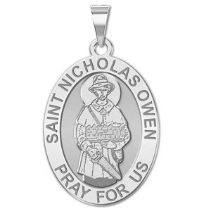 Saint Nicholas Owen OVAL Religious Medal   EXCLUSIVE 