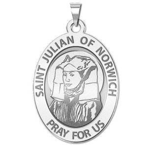 Saint Julian of Norwich Religious Medal   EXCLUSIVE 