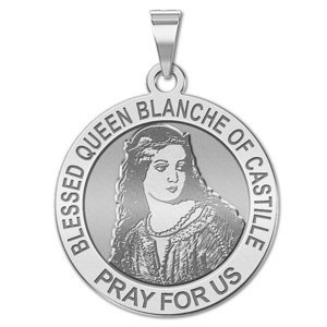 Blessed Queen Blanche of Castille Round Religious Medal   EXCLUSIVE 