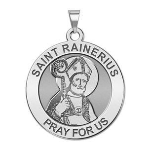 Saint Rainerius Round Religious Medal  EXCLUSIVE 