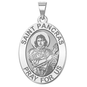 Saint Pancras OVAL Religious Medal   EXCLUSIVE 