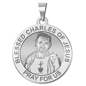 Blessed Charles of Jesus Round Religious Medal    EXCLUSIVE 