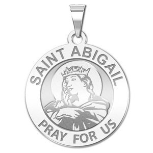 Saint Abigail Religious Round Medal    EXCLUSIVE 