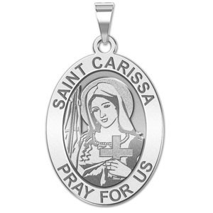 Saint Carissa OVAL Religious Medal   EXCLUSIVE 