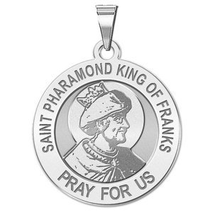 Saint Pharamond King of the Franks Round Religious Medal  EXCLUSIVE 