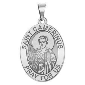Saint Camerinus Oval Religious Medal   EXCLUSIVE 