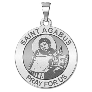 Saint Agabus Round Religious Medal   EXCLUSIVE 