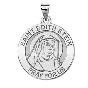 Saint Edith Stein Round Religious Medal
