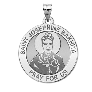Saint Josephine Bakhita Round Religious Medal