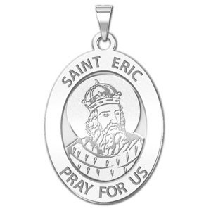 Saint Eric Oval Religious Medal   EXCLUSIVE 