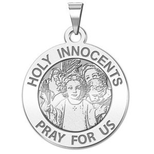 Holy Innocents Round Religious Medal   EXCLUSIVE 