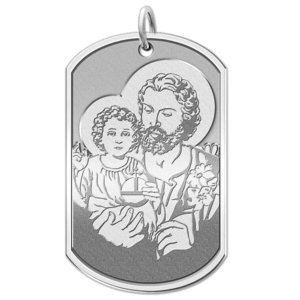 Saint Joseph   Dog Tag Religious Medal  EXCLUSIVE 