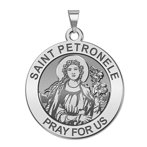Saint Petronelle Round Religious Medal  EXCLUSIVE 
