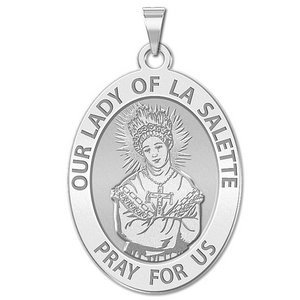 Our Lady of La Salette Religious Medal   Oval  EXCLUSIVE 