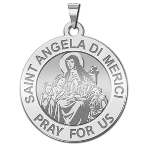Saint Angela di Merici Round Religious Medal  EXCLUSIVE 