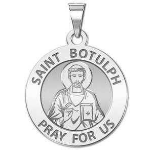 Saint Botulph Round Religious Medal  EXCLUSIVE 