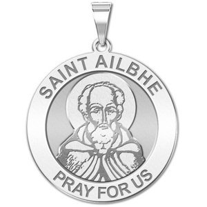Saint Ailbhe Round Religious Medal  EXCLUSIVE 
