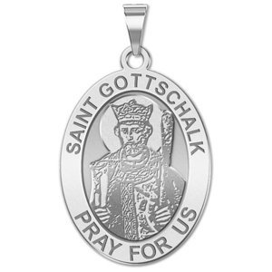 Saint Gottschalk Religious Oval Medal  EXCLUSIVE 