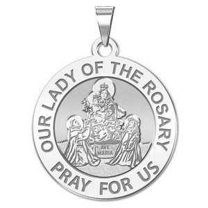 Our Lady of the Rosary Religious Medal   EXCLUSIVE 