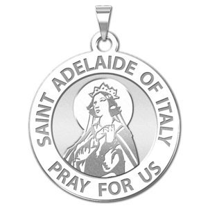 Saint Adelaide of Italy Round Religious Medal    EXCLUSIVE 