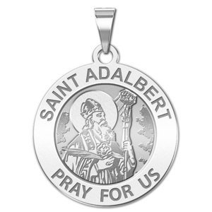 Saint Adalbert Round Religious Medal    EXCLUSIVE 