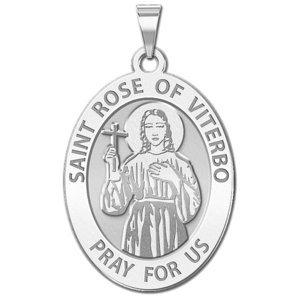 Saint Rose of Viterbo   Oval Religious Medal  EXCLUSIVE 