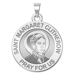 Saint Margaret Clitherow Round Religious Medal