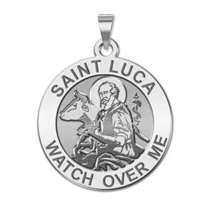 Saint Luca Round Religious Medal