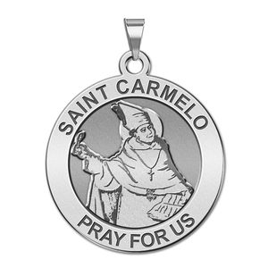 Saint Carmelo Round Religious Medal  EXCLUSIVE 