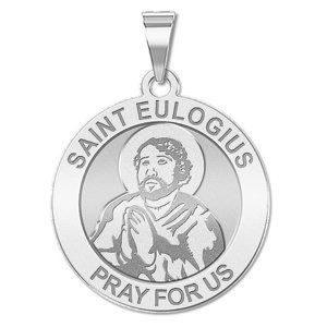 Saint Eulogius of Cordoba Round Religious Medal   EXCLUSIVE 