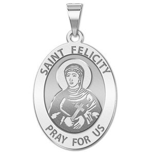 Saint Felicity OVAL Religious Medal   EXCLUSIVE 
