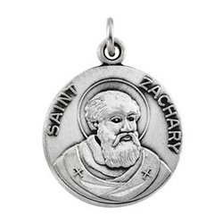 Saint Zachary Round Religious Medal