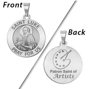 Saint Luke Double Sided Artists Religious Medal  EXCLUSIVE 