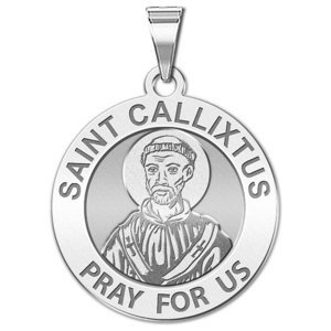 Saint Callixtus Round Religious Medal    EXCLUSIVE 