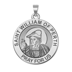 Saint William of Perth Round Religious Medal