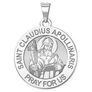 Saint Claudius Apollinaris Round Religious Medal    EXCLUSIVE 