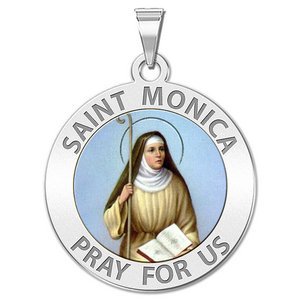 Saint Monica Religious Medal Color  EXCLUSIVE 