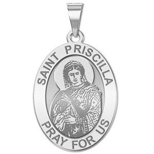 Saint Priscilla Medal  OVAL  EXCLUSIVE 