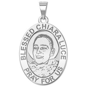 Blessed Chiara Luce OVAL Religious Medal   EXCLUSIVE 