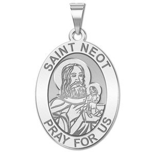 Saint Neot OVAL Religious Medal   EXCLUSIVE 