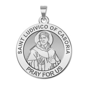 Saint Ludavico of Casorvia Round Religious Medal